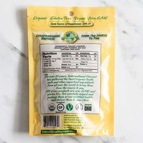 Organic Curry Cashews